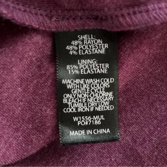 Betabrand Pose Peplum Surplice Top Medium Mulberry - Picture 6 of 7